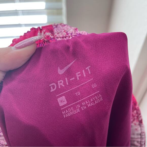 Nike Women's Dry Printed Tempo Running Shorts Pink Splatter XL Annette - Picture 7 of 10